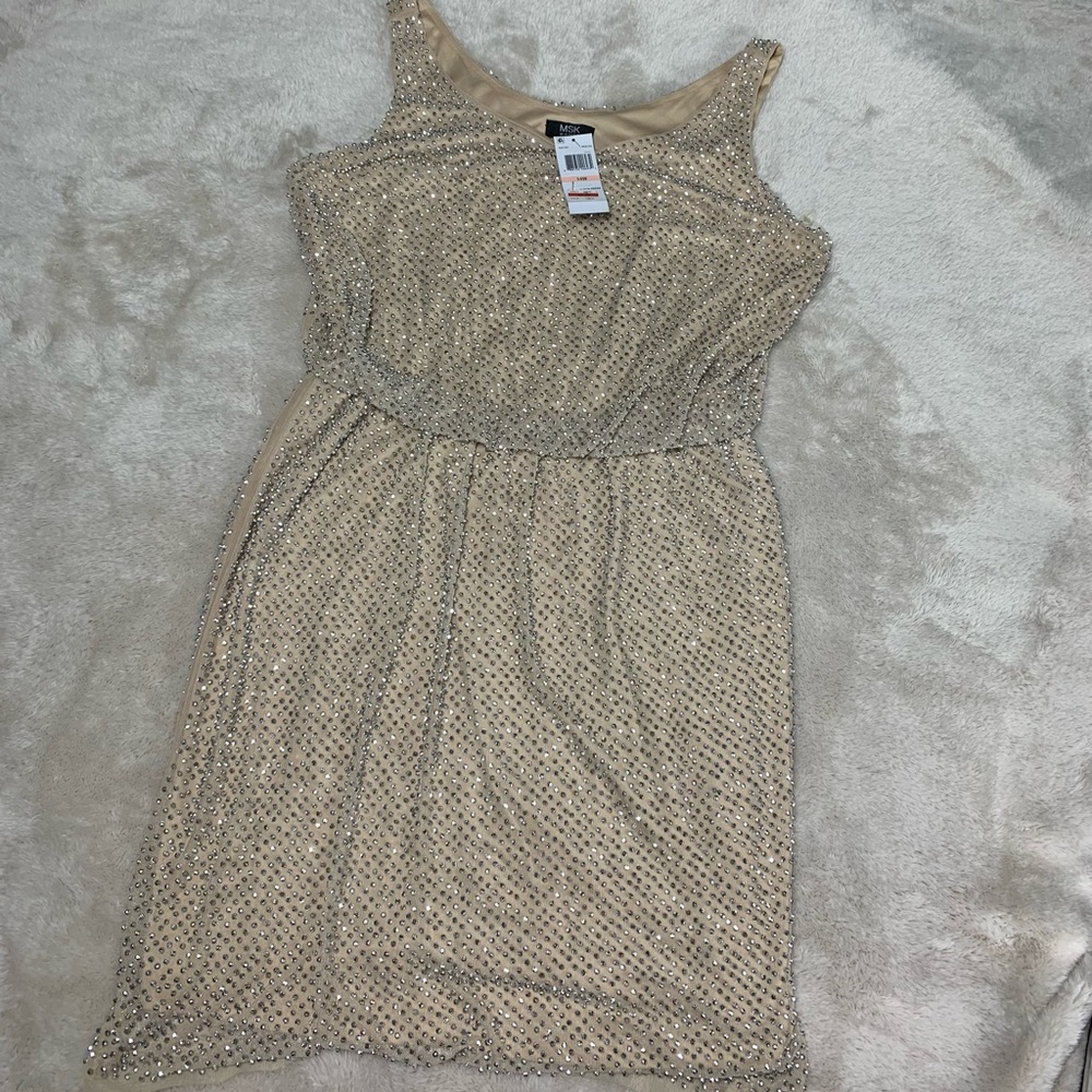 Dress MSK plus size 14W Beige